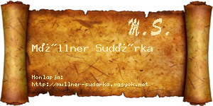 Müllner Sudárka névjegykártya
